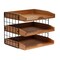 Elegant Designs Home Office Wood Desk Organizer Mail Letter Tray with 3 Shelves, Natural Wood
